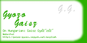 gyozo gaisz business card